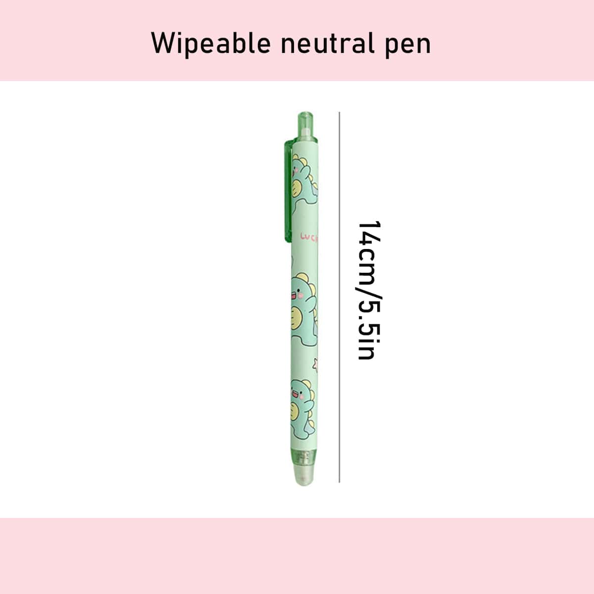 3pcs Random Blue Clicker Erasable Pens SHEIN