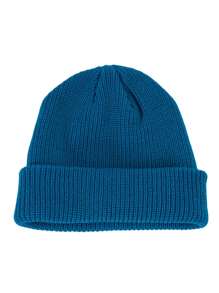 1頂「無邊帽」男式針織毛帽,雙層保暖設計圓形無邊帽 - 霧霾藍 - 查看 3