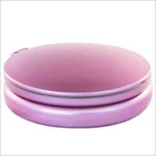 5x LED Lighted and Foldable Pink Travel Mirror - Pink - View 3