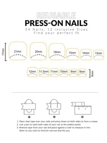 72 pièces Court Carré Ongles , 3 , Pur Noir , DIY Nail Art , Peut Être Peinture Ou Décoré Avec À Strass , Pour Orteil Ongles - Noir - Voir 5