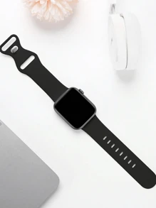 6入組黑/白/紅/海軍藍/綠/閃亮設計搭扣矽膠運動智能手錶表帶，相容於Apple Watch 45mm 38mm 40mm 41mm 42mm 44mm，相容於Apple Watch系列Ultra/Se/8/7/6/5/4/3/2/1 - 彩色 - 查看 3