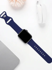 6入組黑/白/紅/海軍藍/綠/閃亮設計搭扣矽膠運動智能手錶表帶，相容於Apple Watch 45mm 38mm 40mm 41mm 42mm 44mm，相容於Apple Watch系列Ultra/Se/8/7/6/5/4/3/2/1 - 彩色 - 查看 6