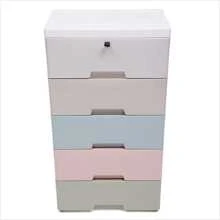 5 Drawers Drawer Tower Dresser Clothes Storage Racks Bedroom Plastic Halloween Decorations Halloween Costumes Autumn Decor Festival Decor - Multicolor - View 8