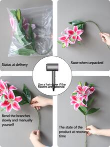 1入組塑料人造花現代婚禮假花家居裝飾