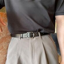 1件男士复古简约百搭四边形扣腰带，适合夏季、校园休闲、商务场合，可作为男友、丈夫、父亲等男士礼物，日常穿着，时尚百搭，适合青少年、户外、度假、运动、旅行、街头、波西米亚风、复古秋季、万圣节等秋冬季配饰，也适合青少年、青年、男士，休闲、户外、运动、度假、毕业礼物、生日礼物、日常穿着。 - 黑色 - 查看 3