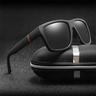 Classic Square Fashion Glasses For Men, Suitable For Driving, Camping, Hiking, Fishing Beach Accessories Glasses Shades Looks Street Style And Suit For Sweater Jacket Sweatshirt Hoodie Leather Pants And Cargo Pants Vacation Accessories For Summer Beach Vacation,Outdoor,Travel