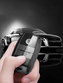 Solid Car Key Case Compatible With Kia K5/Rio/Rio5 - Black - View 5