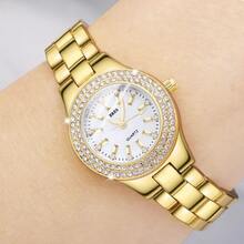 BRES Relojes Quartz de Mujer Casual Glamour - Dorado - Ver 2