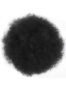 Un Peinado Para, Un Moño Corto De Cola De Caballo Con Un Tirón Alto Para Cabello Corto Natural, Y Un Pin De Pelo Rizado Africano Para Sujetar El Cabello - Negro - Ver 4