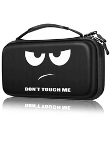 Carrying Case Compatible With Switch OLED Model 7.0"/Switch 6.2", Portable Traveler Protective Cover Storage Bag 10 Game Card Slots & Inner Pocket Compatible With Switch Console Joy-Con - Black and White - View 1