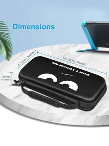 Carrying Case Compatible With Switch OLED Model 7.0"/Switch 6.2", Portable Traveler Protective Cover Storage Bag 10 Game Card Slots & Inner Pocket Compatible With Switch Console Joy-Con - Black and White - View 5