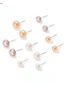 1 对天然仿珍珠耳环，配 S925 银针。银质耳塞有多种尺寸可供选择：3MM、4MM、5MM、6MM、7MM、8MM、9MM、10MM。仿珍珠，轻奢，优雅，简约优雅，仙女风格，适合毕业典礼、母亲节、情人节。时尚百搭，适合学院风、性感、简约，以及母亲节、情人节礼物、新娘珠宝配饰、婚礼回忆、返校季、约会和搭配配饰。 - 粉色 - 查看 9