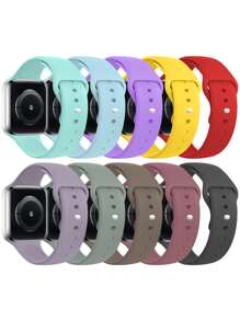 10 件/套软硅胶表带，适用于 表带 40 毫米 41 毫米 38 毫米 45 毫米 44 毫米 42 毫米 46 毫米 49 毫米，适用于男女，运动型 表带替换表带腕带，兼容 SE Ultra 系列 10 9 8 7 6 5 4 3 2 1