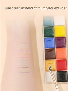 眼线刷，升级款镰刀形眼线刷，斜角眼线刷，眉毛遮瑕刷，1支装，眉刷，眼影刷，螺旋刷，螺旋刷 - 金色 - 查看 3