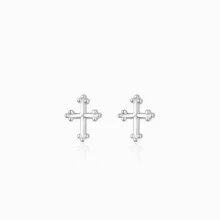 Simple & Sterling Silver Cross Earrings With Minimalist Design