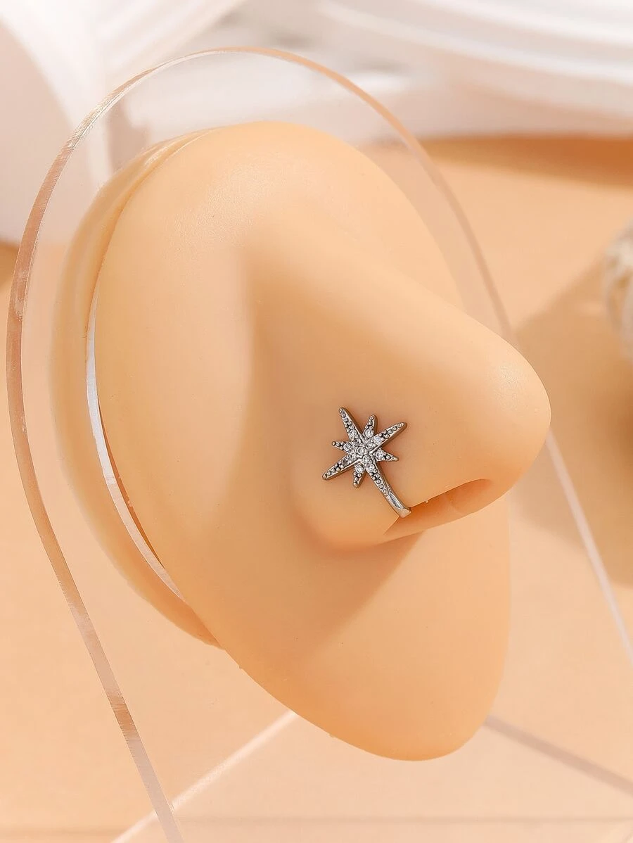 復古風格非穿刺鼻夾夾鉗適合女士,男士,無孔需要