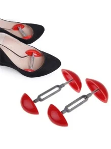 1pair ABS Shoes Accessories, Red Adjustable Shoe Spreader For Pumps - Red - View 3