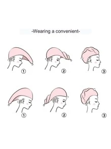 1入卡通印花珊瑚絨毛巾干髮帽(女性專用),速乾毛巾,咖啡色25x65cm - 咖啡 - 查看 10