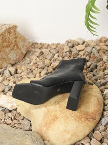 Sandals ngắn cao gót thanh lịch và thời trang cho nữ - màu đen - Xem 5