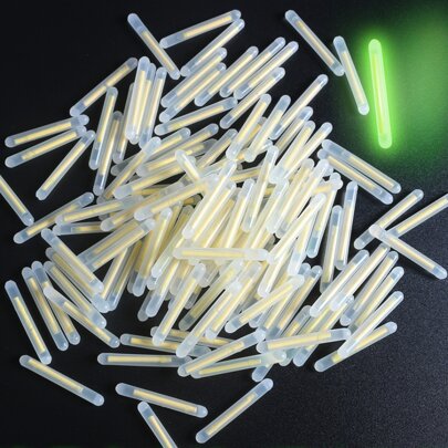 100入組4.5mm 螢火蟲螢光棒燈釣漂燈暗光棒實用釣魚螢光棒