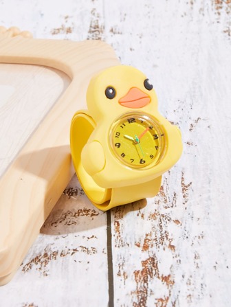 1pc Children Quartz Watch With Cute Duck, Crocodile, Shark, Panda Design