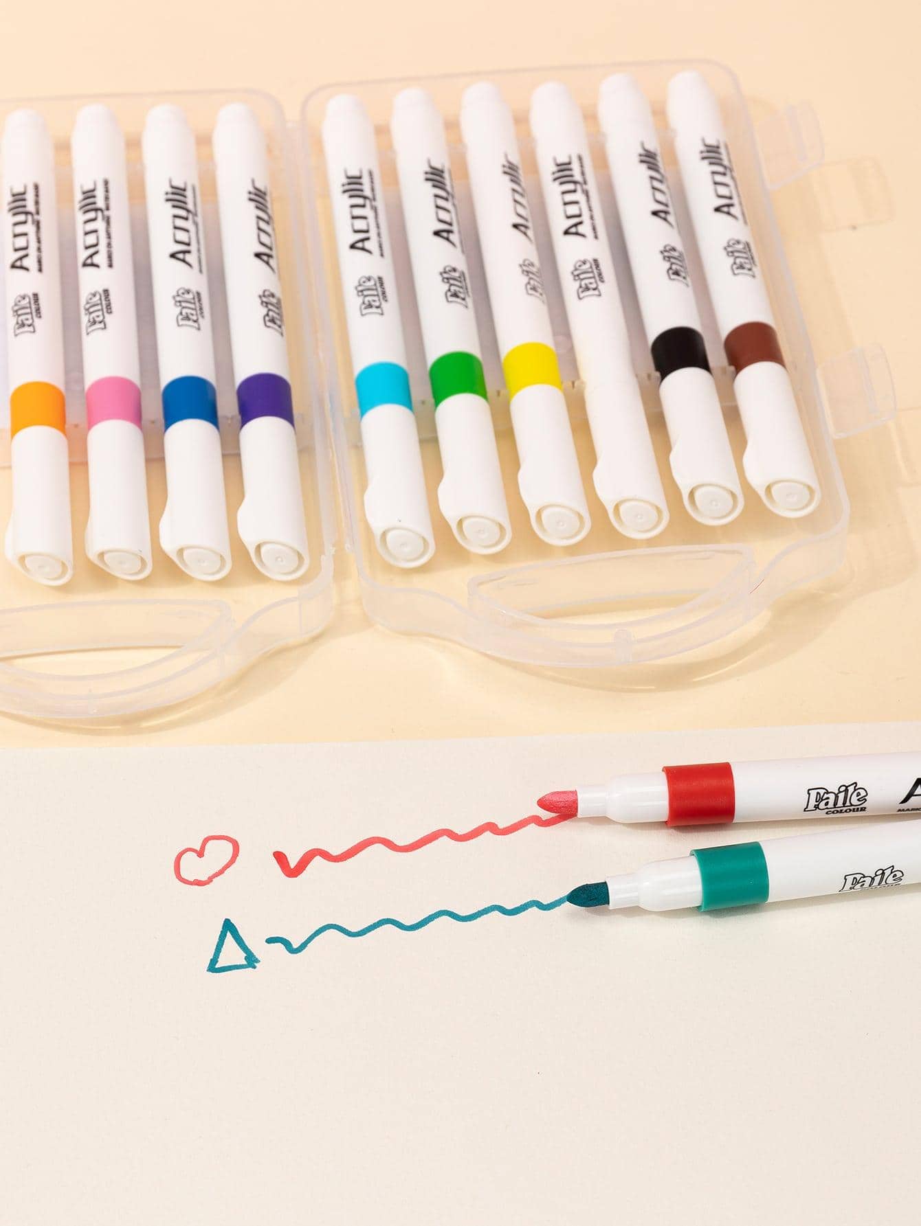 Acrylic Marker Set, 12 Colors For Kids, Students, Artistic ...