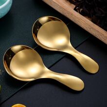 4入組不銹鋼短柄銀湯匙和叉套裝