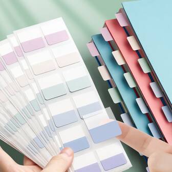 60/120/240 片粘性索引标签，可写可重复使用的文件标签，彩色页面标记标签，适用于阅读笔记、书籍和整理文件，低粘度，不损坏纸张