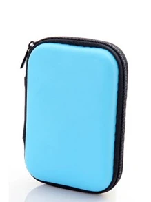 Data Cable Organizer Bag For Earphone, Phone Cord, And Coins Digital Bag Cable Bag Electronic Bag Electronic Organizer Cable Storage Bag Storage Case Wireless Headphone Bluetooth Headphone Headset Earbuds Charger Case For Business,Travel,School,College,Office - Blue - View 7