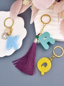 1入組字母環氧樹脂矽膠模具字母數字模具DIY鑰匙圈耳環吊墜環氧樹脂首飾類工藝模具 - 白色 - 查看 3