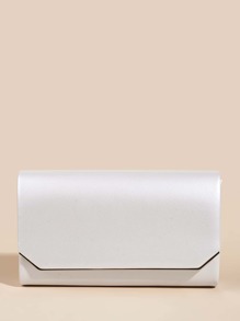 Luxury Dinner Bag, Evening Bag Glamorous, Elegant, Exquisite, Quiet Luxury Fashion Hardware White Pu Lady Clutch Envelope Bag With Thin Cross Pattern And Metallic Chain Square Bag For Lady, Woman, For Party Girl, Bride Perfect for Party, Wedding, Prom, Dinner/Banquet, Dinner/Banquet, Best Gift For Women Mom Teacher Friend Bridesmaid