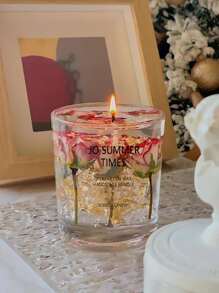 1 chiếc Vắt nến họa tiết hoa, Nến trang trí nhà bằng thạch lãng mạn - Nhiều màu - Xem 1