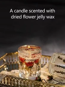 1 chiếc Vắt nến họa tiết hoa, Nến trang trí nhà bằng thạch lãng mạn - Nhiều màu - Xem 3