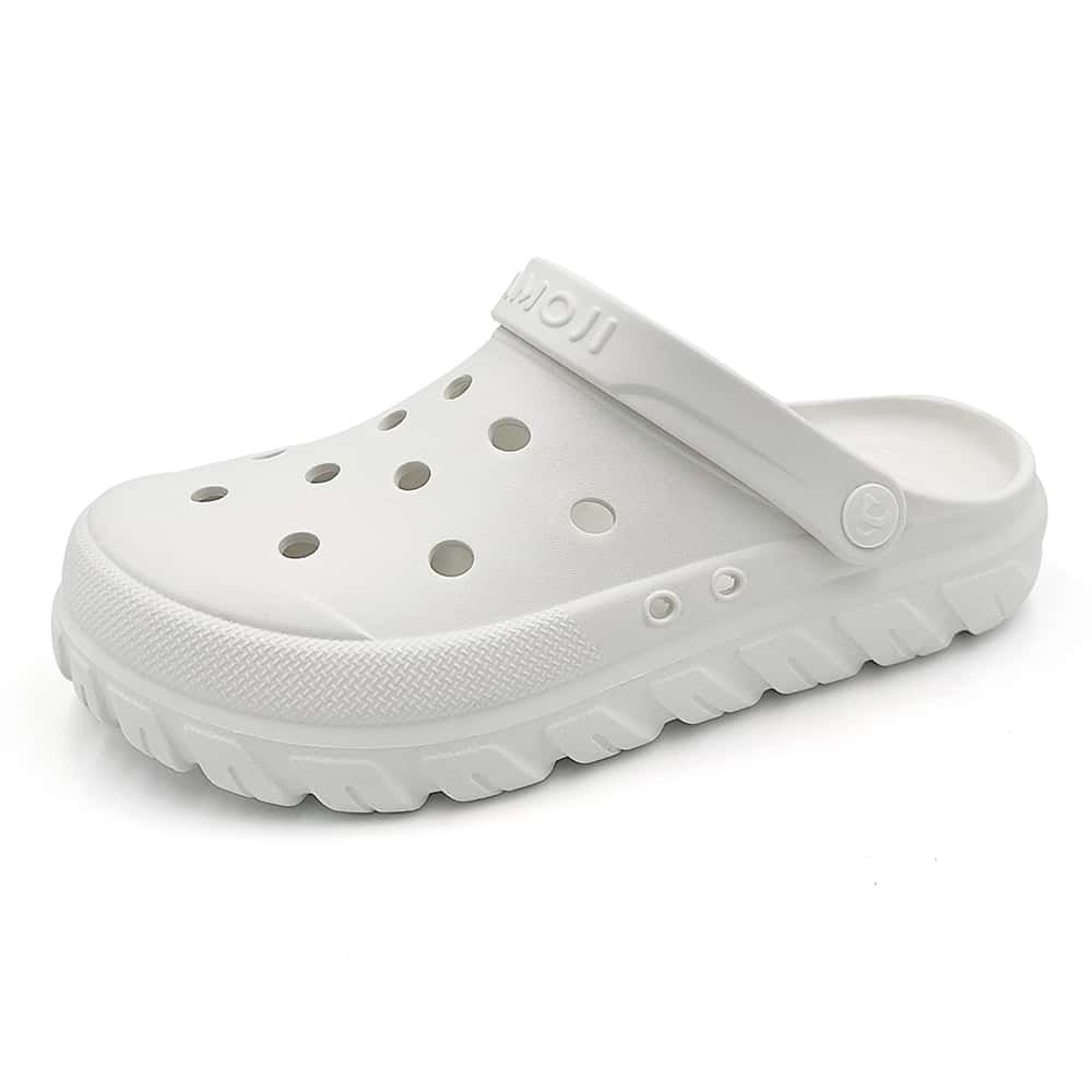 Amoji Men's Garden Clogs Shoes Gardening Shoes Summer Clogs Shower Sandals Yard Shoes CL212 - trắng - Xem 1