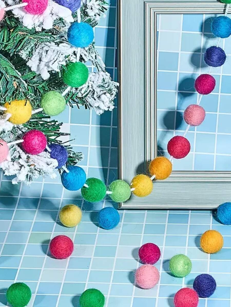 1 gói Felt Trái bóng Hoa Vòng hoa Vòng hoa Băng rôn Buổi tiệc Trang trí treo - Nhiều màu - Xem 1