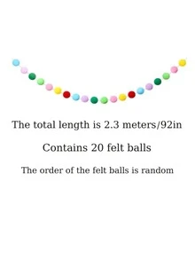 1 gói Felt Trái bóng Hoa Vòng hoa Vòng hoa Băng rôn Buổi tiệc Trang trí treo - Nhiều màu - Xem 5