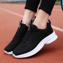 Women's Sports Casual Shoes, Knitting Mesh Breathable Soft Sole Lightweight Fitness Running Shoes, Ladies Travel Shoes, Walking Shoes