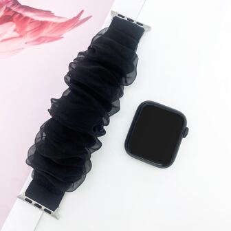 יחידה 1 שכבה כפולה אלסטי רשת סרטים לשיער רצועת Apple Watch ל 49/45/44/42/41/40/38mm Apple Watch Series Ultra/SE/8/7/6/5/4/3/2/1