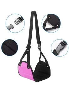 舒适脚垫 腿部吊床 悬挂式脚垫枕头 悬挂式床脚垫 可调节高度脚吊床 桌下脚垫 - 粉色 - 查看 4