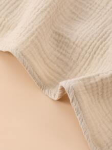 3pcs Khaki Baby Swaddle Wraps Bundle Set With Bow Headband And Drool Bib, For Newborns