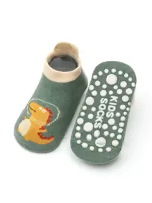 1 par de calcetines para aprender a caminar con dibujos animados para niños y suela de goma antideslizante - Multicolor - Ver 1