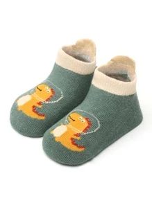 1 par de calcetines para aprender a caminar con dibujos animados para niños y suela de goma antideslizante - Multicolor - Ver 2