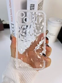 鑽石紋理質感手機外殼 - 無色 - 查看 4