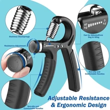 1/2/5 pièces Entraîneur de force de préhension pour hommes, renforçateur de préhension professionnel pour les doigts, la réhabilitation des muscles du bras, l'exercice de la force du poignet. Accessoires de fitness pour la gym