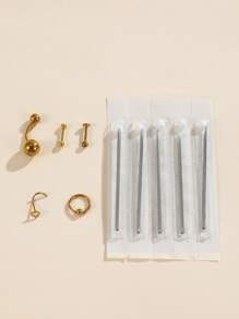 1set Bead Decor Belly Ring