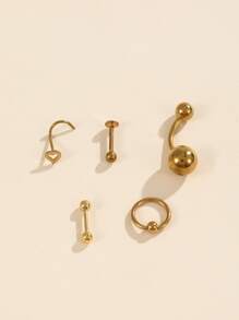 1set Bead Decor Belly Ring
