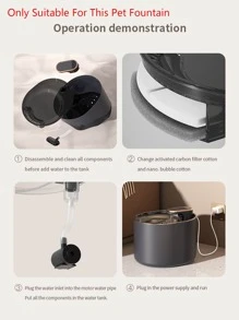 2pcs Pet Waterer Filter - Black and White - View 5