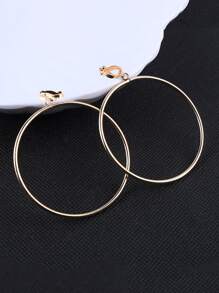 2 cái/bộ Của phụ nữ kẹp vào Váy rộng Vòng khuyên tai - Vàng - Xem 2