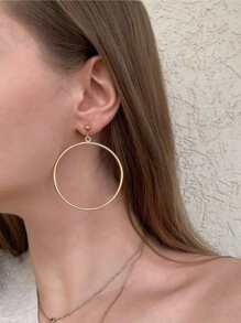 2 cái/bộ Của phụ nữ kẹp vào Váy rộng Vòng khuyên tai - Vàng - Xem 1