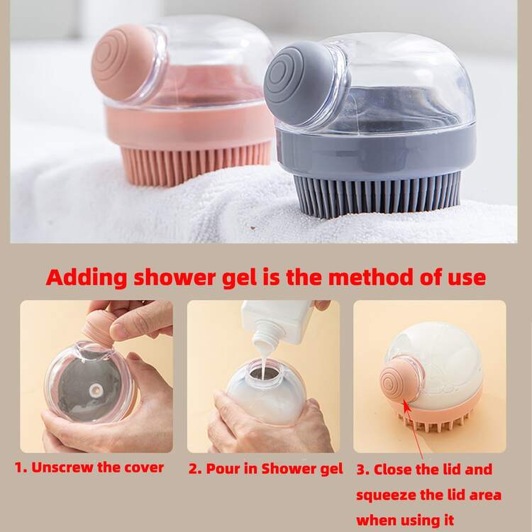 1pc Pink Pet Bath Brush - Pink - View 10